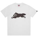 Icecream Woodgrain Running Dog T-shirt Wit