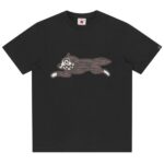Icecream Woodgrain Running Dog T-shirt Zwart