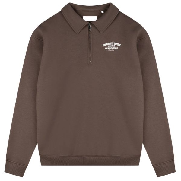 Croyez Fraternité Ultime Half Zip Sweater Bruin