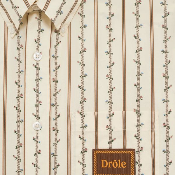 Drôle De Monsieur Fleurs Tressées Overhemd Off White