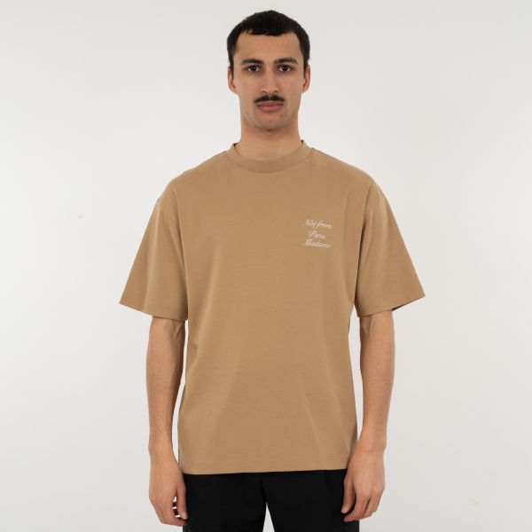 Drôle De Monsieur Slogan Calligraphy T-shirt Bruin