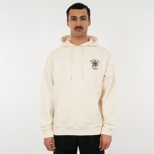 Drôle De Monsieur Slogan Fleurs Hoodie Off White
