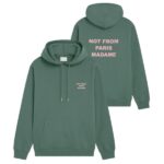 Drôle De Monsieur Slogan Hoodie Donker Groen