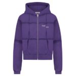 Flâneur Cut & Sew Zip-Up Vest Paars
