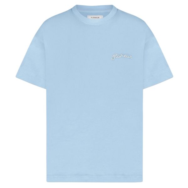 Flâneur Signature T-shirt Licht Blauw