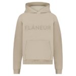 Flâneur Tonal Logo Hoodie Beige