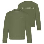 Flâneur Tonal Logo Sweater Groen
