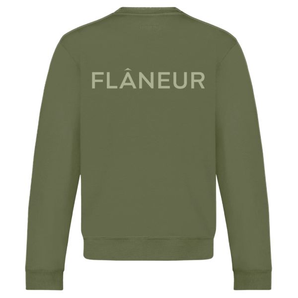 Flâneur Tonal Logo Sweater Groen
