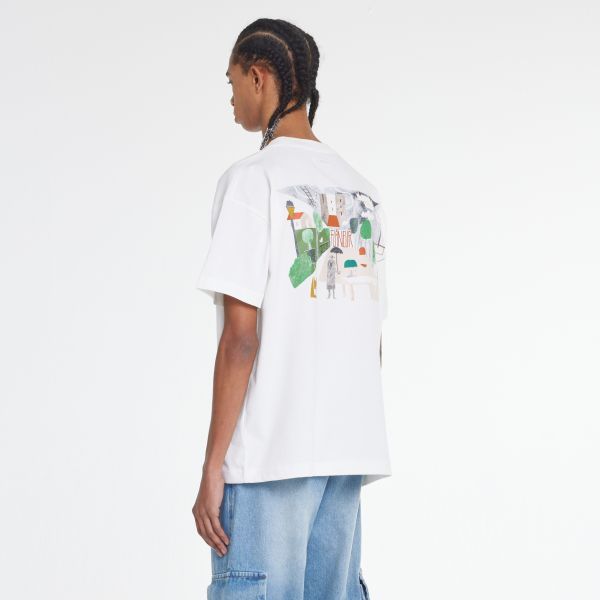 Flâneur Upside Down T-shirt Wit