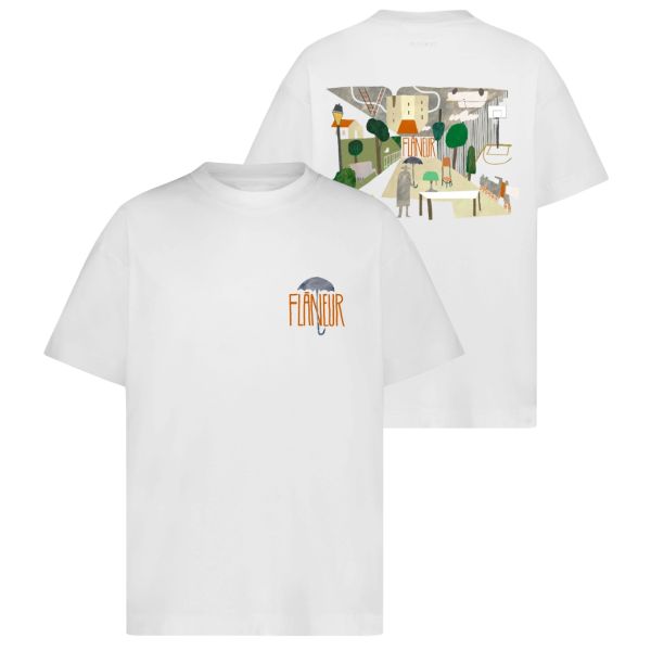 Flâneur Upside Down T-shirt Wit