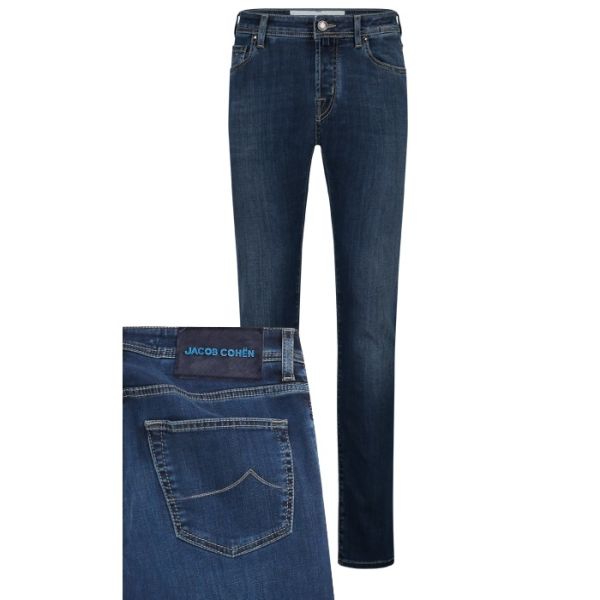 Jacob Cohën Nick Slim Jeans Donker Blauw