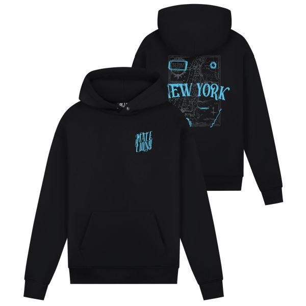 Malelions New York Hoodie Zwart