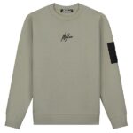 Malelions Nylon Pocket Sweater Licht Groen