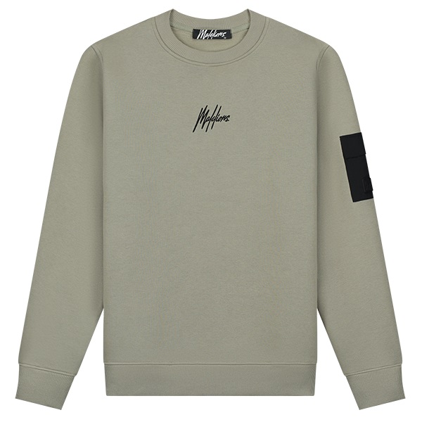 Malelions Nylon Pocket Sweater Licht Groen
