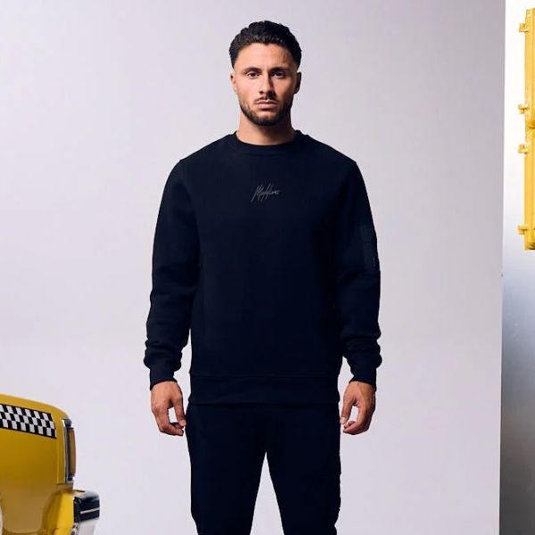 Malelions Nylon Pocket Sweater Zwart