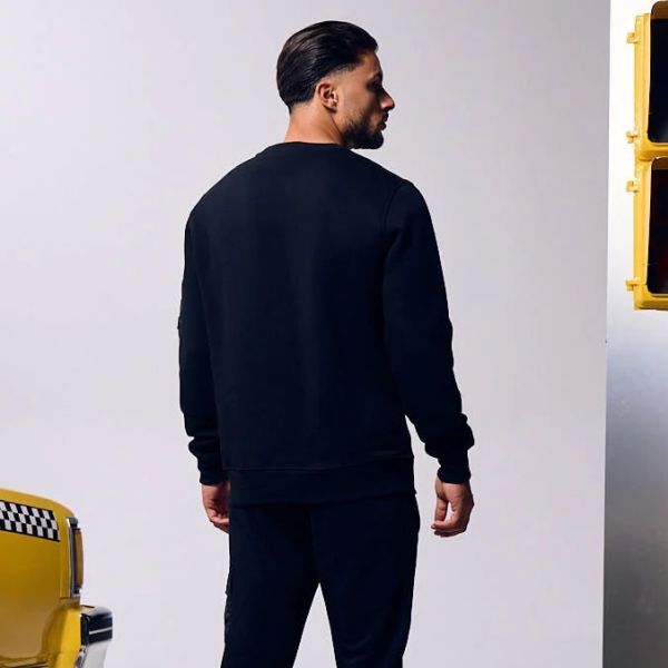 Malelions Nylon Pocket Sweater Zwart