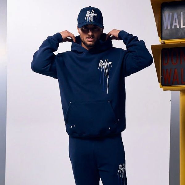 Malelions Oversized Painter Hoodie Navy