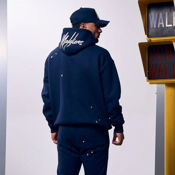 Malelions Oversized Painter Hoodie Navy