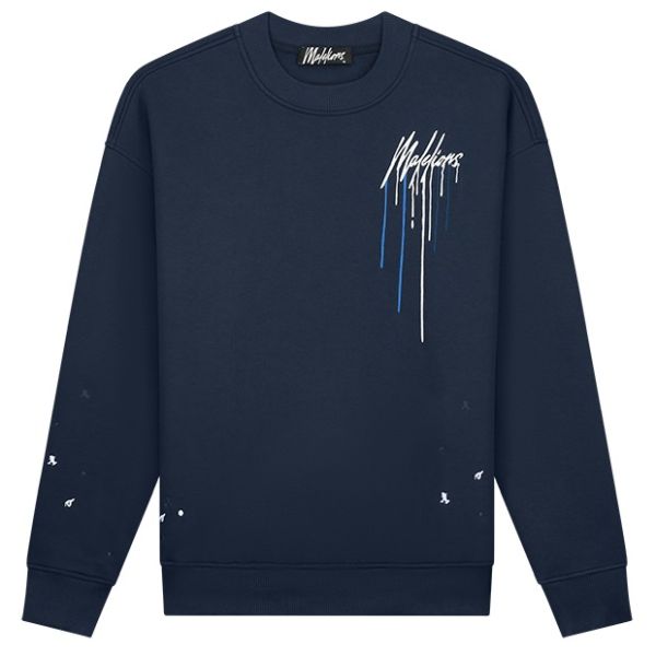 Malelions Oversized Painter Sweater Navy