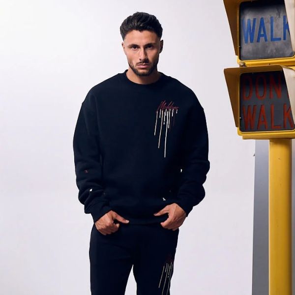 Malelions Oversized Painter Sweater Zwart