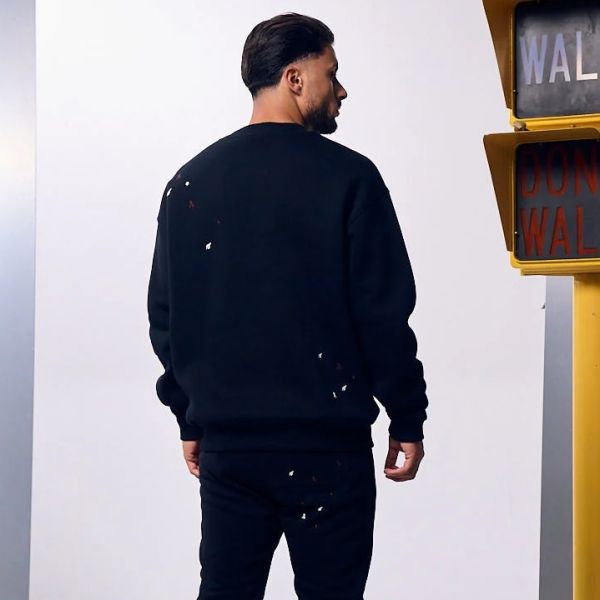 Malelions Oversized Painter Sweater Zwart