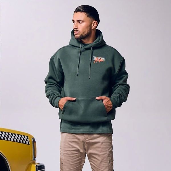 Malelions Oversized Ticket Hoodie Donker Groen