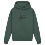Malelions Striped Signature Hoodie Donker Groen