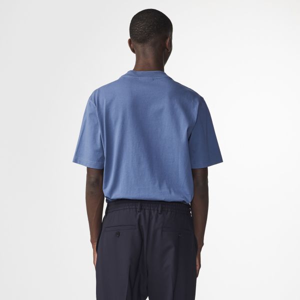 NN.07 Adam Emb T-shirt Blauw