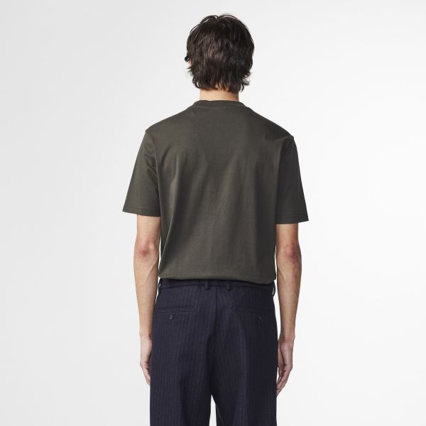 NN.07 Adam Emb T-shirt Donker Groen