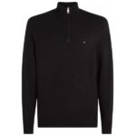 Tommy Hilfiger Wool Zip Mock Sweater Zwart