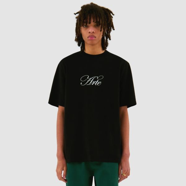 Arte Antwerp Script Logo T-shirt Zwart