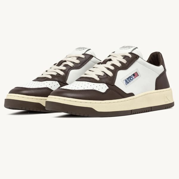 Autry Medalist Low Sneaker Wit/Bruin