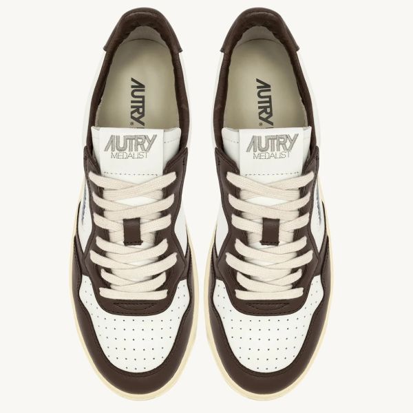 Autry Medalist Low Sneaker Wit/Bruin