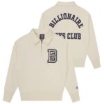 Billionaire Boys Club Mascot Quarter Zip Sweater Off White