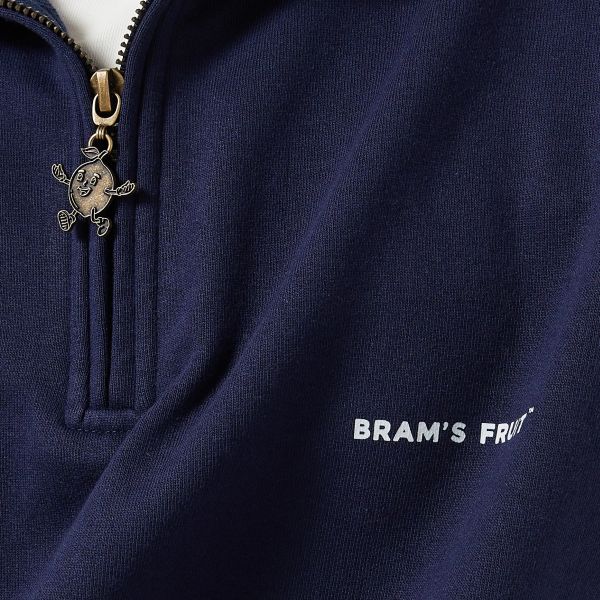 Bram's Fruit Lemon Buckle Quarter Zip Sweater Navy