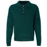 Bram's Fruit Lemon Knitted Polo Donker Groen