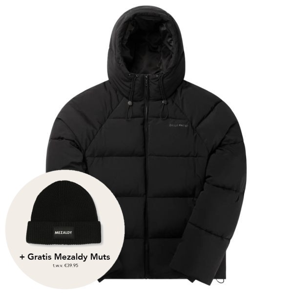 daily paper relaxed puffer zwart