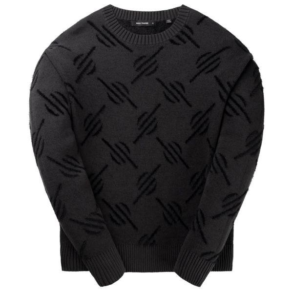 Daily Paper Tevin Monogram Knit Sweater Zwart