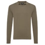 Genti No Buttons Longsleeve Polo Bruin