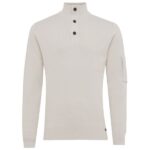 Genti Turtle 3 Buttons Sweater Beige