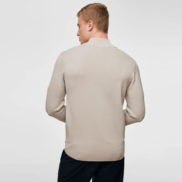 Genti Turtle 3 Buttons Sweater Beige