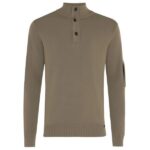 Genti Turtle 3 Buttons Sweater Bruin