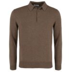 Gran Sasso Tennis Longsleeve Polo Bruin
