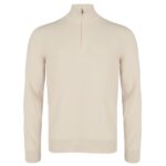 Gran Sasso Zip Mock Sweater Beige