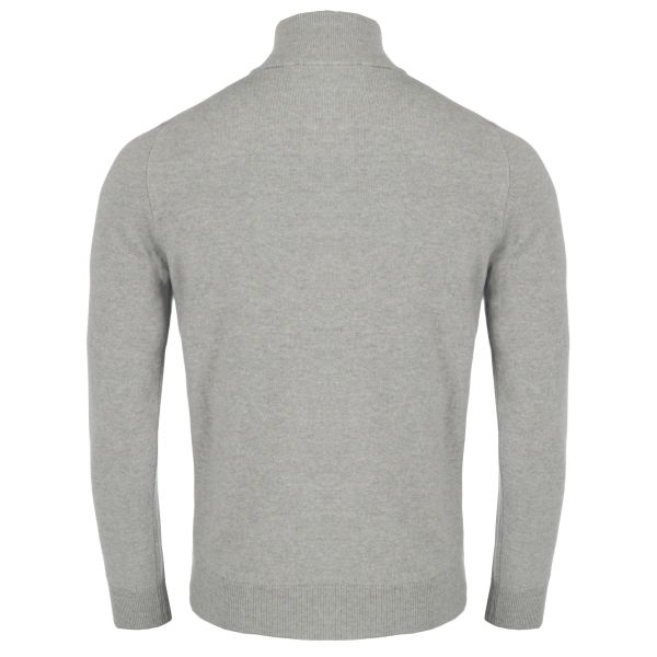 Gran Sasso Zip Mock Sweater Grijs