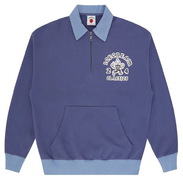 Icecream Cone Man Quarter Zip Sweater Paars