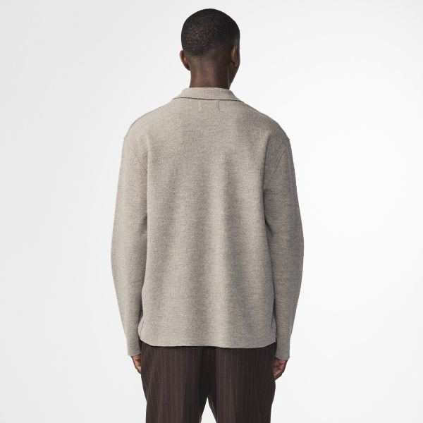 NN.07 Jonas Knit Overshirt Beige