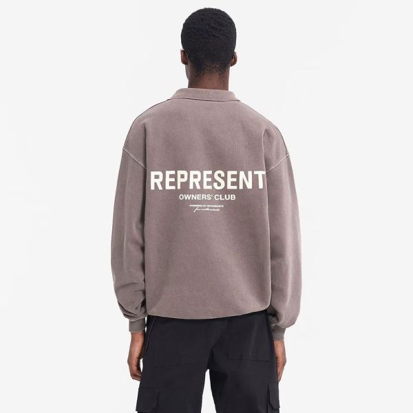 Represent Owners Club Longsleeve Polo Sweater Bruin