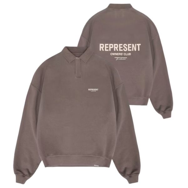 Represent Owners Club Longsleeve Polo Sweater Bruin