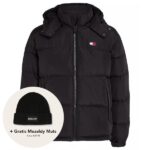 tommy jeans alaska puffer 1 zwart